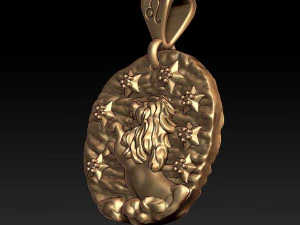 horoscope lion pendant 3D Print Model