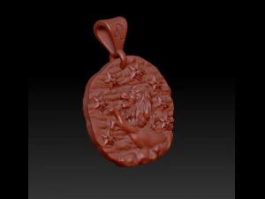 horoscope lion pendant 3D Print Model
