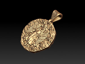 horoscope virgo pendant Modelo de Impressão 3D
