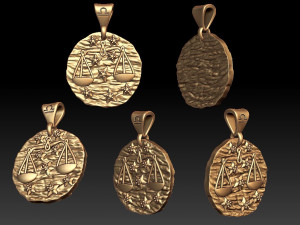 horoscope libra pendant 3D Print Model