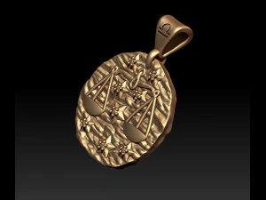 pingente hor&oacute;scopo libra Modelo de Impressão 3D