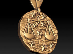 horoscope libra pendant 3D Print Model