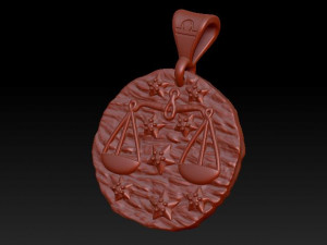 horoscope libra pendant 3D Print Model