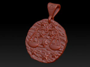 pingente hor&oacute;scopo libra Modelo de Impressão 3D