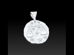 pingente hor&oacute;scopo libra Modelo de Impressão 3D