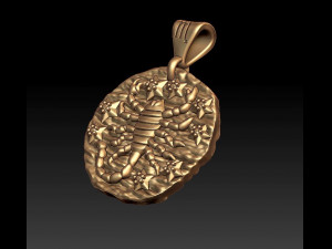 horoscope scorpio pendant 3D प्रिंट मॉडल