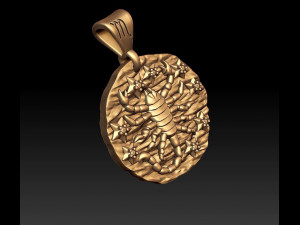 horoscope scorpio pendant 3D प्रिंट मॉडल