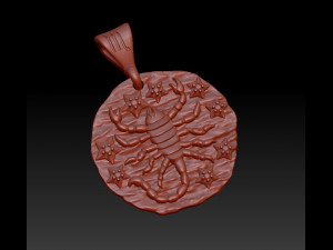 horoscope scorpio pendant 3D प्रिंट मॉडल