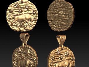 horoscope taurus pendant 3D-Druckmodell
