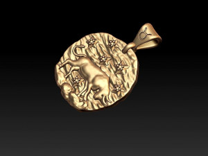 horoscope taurus pendant Modello di stampa 3D