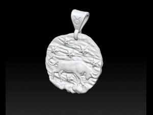 horoscope taurus pendant Modello di stampa 3D