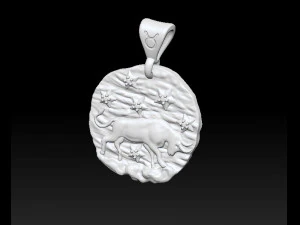 horoscope taurus pendant 3D Print Model