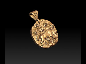 horoscope taurus pendant Modello di stampa 3D