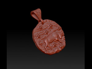 horoscope taurus pendant Modello di stampa 3D