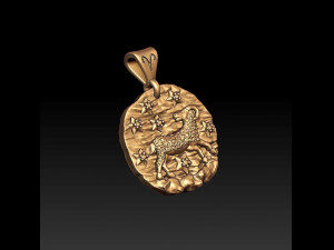 horoscope aries pendant 3D Print Model