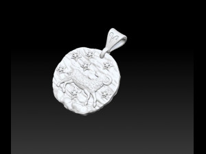 horoscope aries pendant 3D Print Model