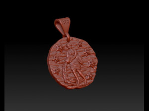 horoscope aquarius pendant 3D Baskı Modeli