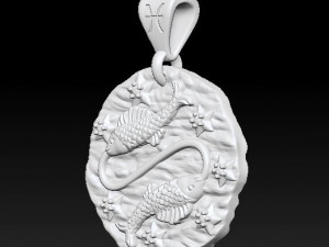 horoscope pisces pendant Modèles 3D en vedette