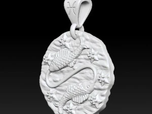 horoscope pisces pendant 3D Print Model