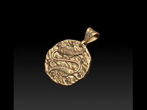 horoscope pisces pendant Modèles 3D en vedette