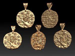 horoscope pendant set 3D Print Model