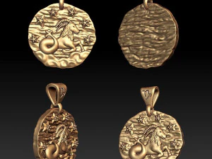 horoscope pendant set 3D Print Model