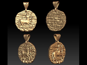 horoscope sagittarius pendant 3D प्रिंट मॉडल