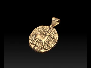 horoscope sagittarius pendant 3D Print Model