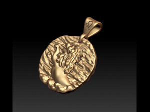 horoscope lion pendant Modelo de Impressão 3D