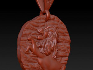 horoscope lion pendant Modelo de Impressão 3D