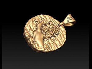 horoscope lion pendant Modelo de Impressão 3D