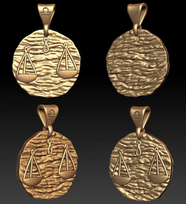 horoscope libra pendant 3D Print Model .c4d .max .obj .3ds .fbx .stl .blend 
