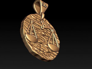 horoscope libra pendant Model Cetak 3D