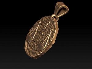 horoscope libra pendant Model Cetak 3D