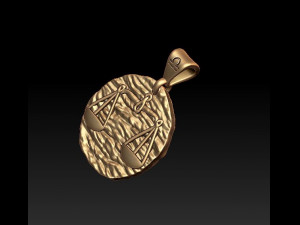 horoscope libra pendant Model Cetak 3D