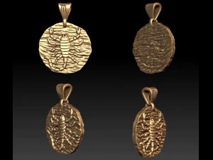 कुंडली वृश्चिक पेंडेंट 3D प्रिंट मॉडल