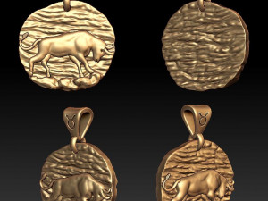 horoscope taurus pendant 3D Print Model