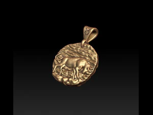 horoscope taurus pendant 3D Print Model