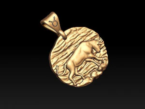 horoscope taurus pendant 3D Print Model