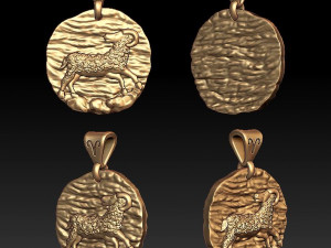 horoscope aries pendant 3Dプリントモデル