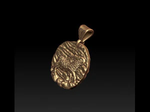 horoscope aries pendant 3D Print Model