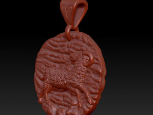 horoscope aries pendant 3D Принт Модель