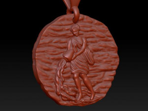 horoscope aquarius pendant Modelo de Impressão 3D