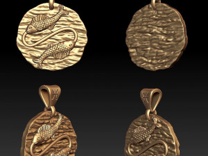 horoscope pisces pendant 3D Print Model