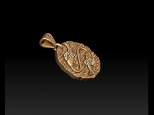 horoscope pisces pendant 3D Print Model