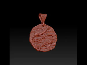 horoscope pisces pendant 3D Print Model
