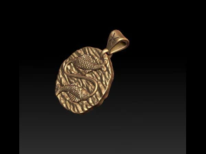 horoscope pisces pendant 3D Print Model