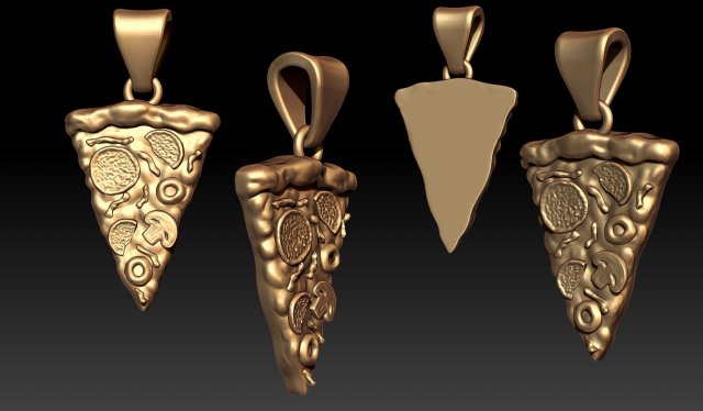 pizza pendant Model Cetak 3D .c4d .max .obj .3ds .fbx .stl .blend 