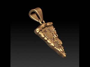 pizza pendant Model Cetak 3D