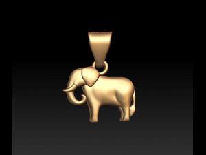 minimalistic elephant pendant 3D Print Model